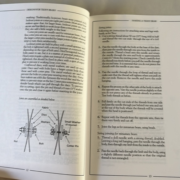 NWT Jenny Bradford’s Designs for Teddy Bears 1996 BOOK Patterns Make Yourself 🧸 - Picture 7 of 17